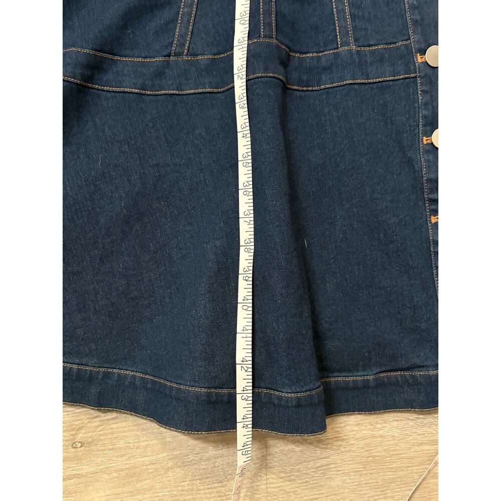 NWT ELOQUII Fit Flare Denim Midi Dress Dark Wash Stretch Casual 3X 24 Plus Curvy - Picture 11 of 11